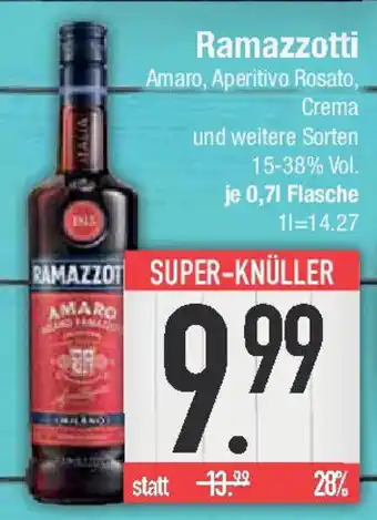 E-Center Ramazzotti Amaro, Aperitivo Rosato, Crema Angebot