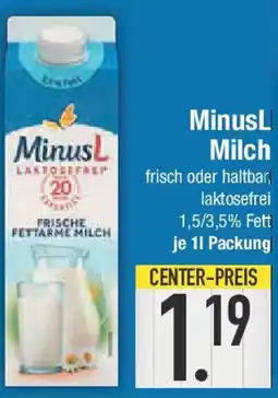 E-Center MinusL Milch Angebot