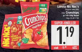 E-Center Lorenz Nic Nac's Original oder BBQ oder Crunchips Angebot