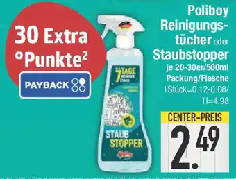 E-Center Poliboy Reinigungs- tücher oder Staubstopper Angebot