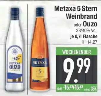 E-Center Metaxa 5 Stern Weinbrand oder Ouzo Angebot