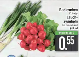 E-Center Radieschen oder Lauch- zwiebeln Angebot