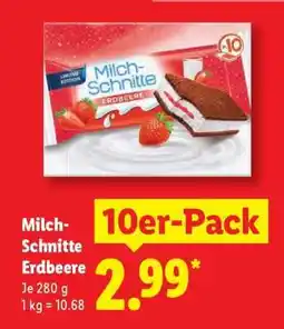 Lidl Milch-Schnitte Erdbeere Angebot