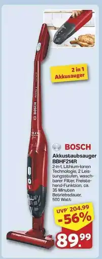 Famila Nord Ost BOSCH Akkustaubsauger BBHF214R Angebot
