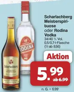 Famila Nord West Scharlachberg Meisterspirituose oder Rodina Vodka Angebot