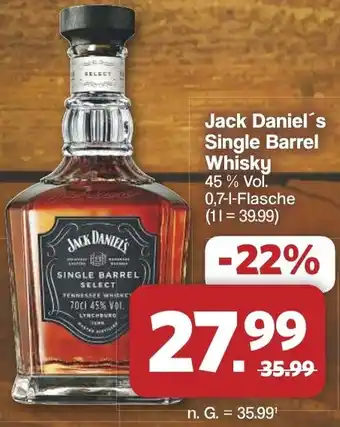 Famila Nord West Jack Daniel's Single Barrel Whisky Angebot