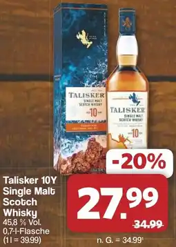 Famila Nord West Talisker 10Y Single Malt Scotch Whisky Angebot