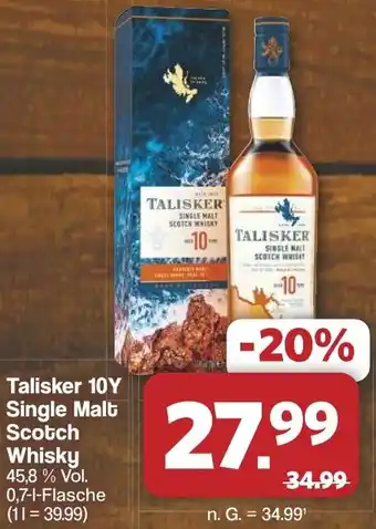 Famila Nord West Talisker 10Y Single Malt Scotch Whisky Angebot