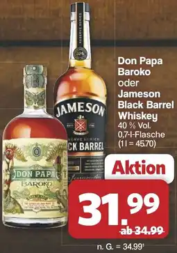 Famila Nord West Don Papa Baroko oder Jameson Black Barrel Whiskey Angebot