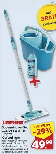 Famila Nord West LEIFHEIT Bodenwischer-Set CLEAN TWIST M Ergo + Kraftreiniger Angebot