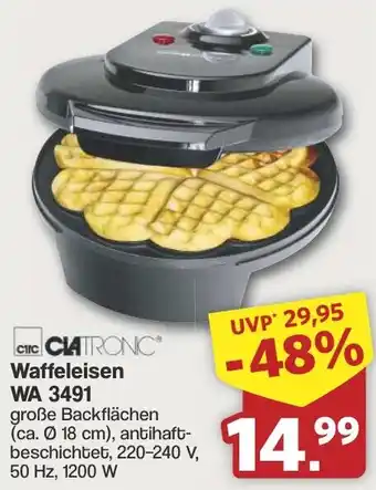 Famila Nord West Waffeleisen WA 3491 Angebot