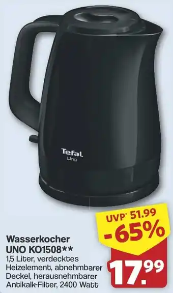 Famila Nord West Wasserkocher UNO KO1508 Angebot