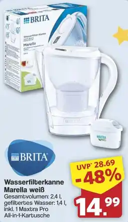 Famila Nord West BRITA Wasserfilterkanne Marella weiß Angebot