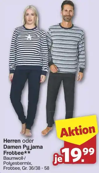 Famila Nord West Herren oder Damen Pyjama Frottee Angebot