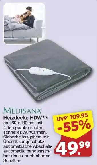 Famila Nord West MEDISANA Heizdecke HDW Angebot