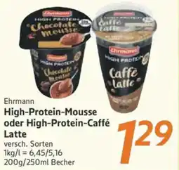 inkoop Ehrmann High-Protein-Mousse oder High-Protein-Caffé Latte Angebot