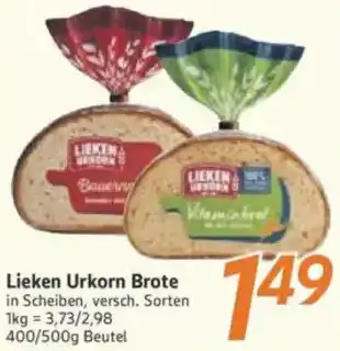 inkoop Lieken Urkorn Brote Angebot