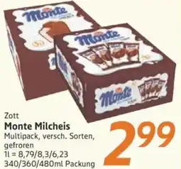 inkoop Zott Monte Milcheis Angebot