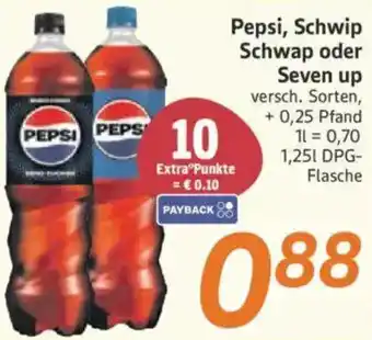 inkoop Pepsi, Schwip Schwap oder Seven up Angebot