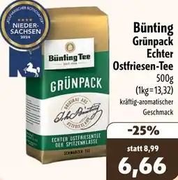 Aktiv Irma Bünting Grünpack Echter Ostfriesen-Tee Angebot