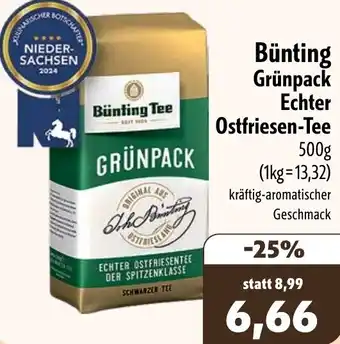 Aktiv Irma Bünting Grünpack Echter Ostfriesen-Tee Angebot
