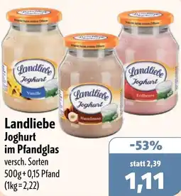Aktiv Irma Landliebe Joghurt im Pfandglas Angebot
