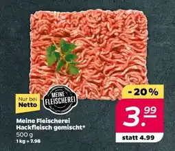 NETTO Meine Fleischerei Hackfleisch gemischt Angebot