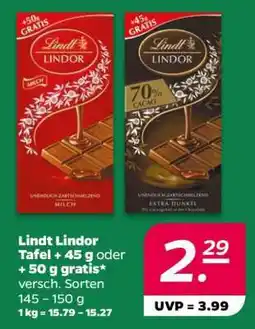 NETTO Lindt Lindor Tafel Angebot