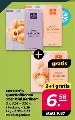 NETTO FINTON'S Quarkbällchen oder Mini Berliner Angebot