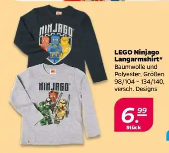 NETTO LEGO Ninjago Langarmshirt Angebot