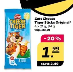 NETTO Zott Cheese Tiger Sticks Original Angebot