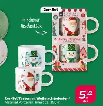 NETTO 2er-Set Tassen im Weihnachtsdesign Angebot