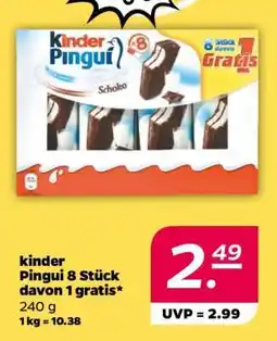 NETTO kinder Pingui 8 Stück davon 1 gratis Angebot