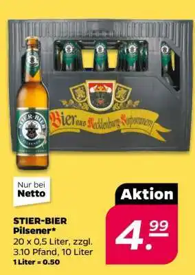 NETTO STIER - BIER Pilsener Angebot