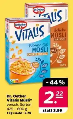NETTO DR. OETKER Vitalis-Müsli Angebot