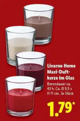 Lidl Livarno Home Maxi-Duftkerze im Glas Angebot