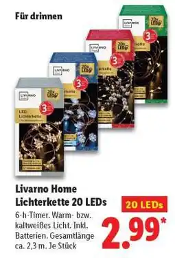 Lidl Livarno Home Lichterkette 20 LEDs Angebot