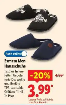 Lidl Esmara Men Hausschuhe Angebot