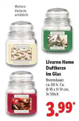 Lidl Livarno Home Duftkerze im Glas Angebot