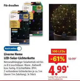 Lidl LIVARNO home LED-Solar-Lichterkette Angebot