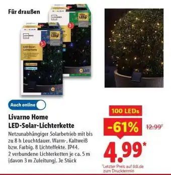 Lidl LIVARNO home LED-Solar-Lichterkette Angebot