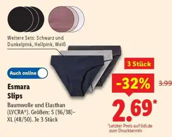Lidl Esmara Slips Angebot