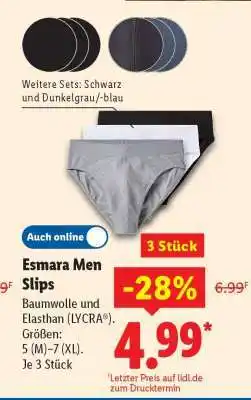 Lidl Esmara Men Slips Angebot