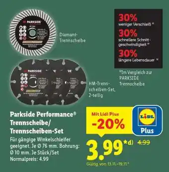 Lidl Parkside Performance Trennscheibe/Trennscheiben-Set Angebot