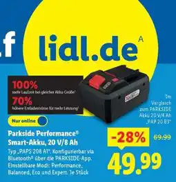 Lidl PARKSIDE PERFORMANCE Smart Akku 20 V/8 Ah Angebot