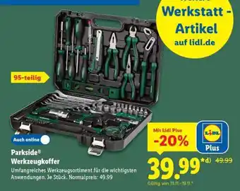 Lidl Parkside Werkzeugkoffer Angebot