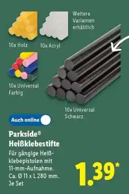 Lidl PARKSIDE Heißklebestifte Angebot