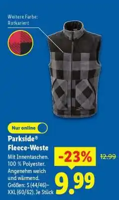 Lidl Parkside Fleece-Weste Angebot