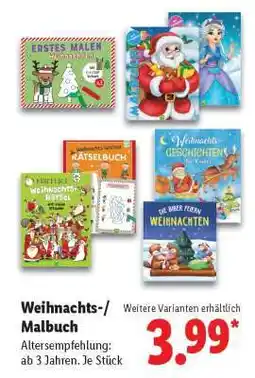 Lidl Weihnachts-/Malbuch Angebot