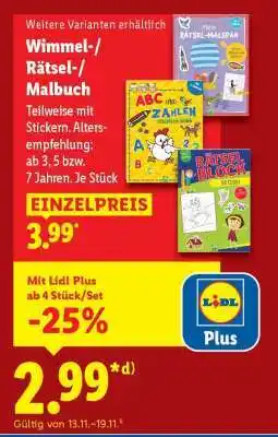 Lidl Wimmel-/Rätsel-/Malbuch Angebot